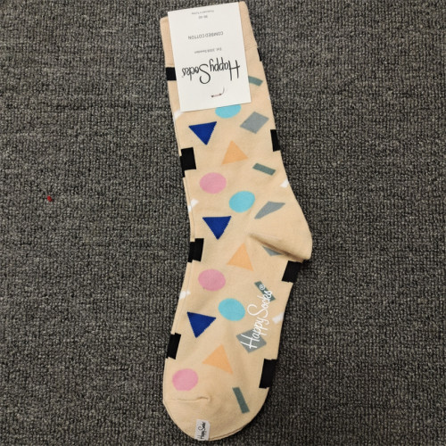 新品Happy socks超襪子女春秋ins時尚潮襪滑板運動網紅中筒襪襪子
