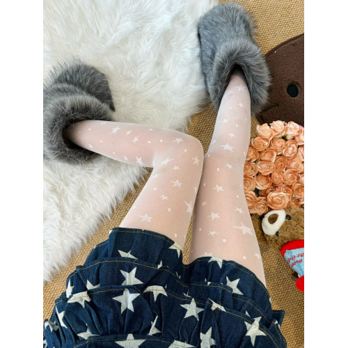 BON 亞文化小衆星星復古波點絲襪個性千禧辣妹穿搭y2k少女打底襪 BON 亞文化小衆星星復古波點絲襪個性千禧辣妹穿搭y2k少女打底襪