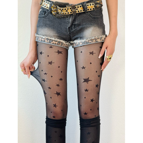 BON 亞文化小衆星星復古波點絲襪個性千禧辣妹穿搭y2k少女打底襪 BON 亞文化小衆星星復古波點絲襪個性千禧辣妹穿搭y2k少女打底襪