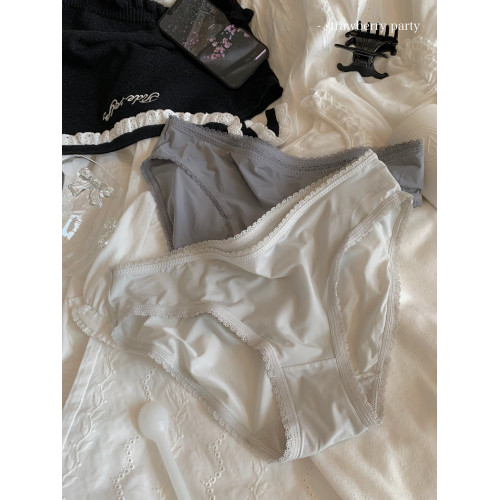 溫柔藏在細微裡~簡約絲滑舒適無痕冰絲女生內褲女三角褲純棉襠