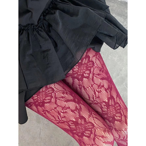 BON 春夏小衆彩色連褲襪盛開的鮮花純色蕾絲網襪甜酷辣妹絲襪 BON 春夏小衆彩色連褲襪盛開的鮮花純色蕾絲網襪甜酷辣妹絲襪