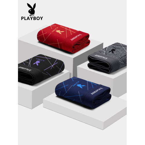 花花公子男士內褲平角褲純棉抗菌短褲男生2025新款全棉四角褲男款