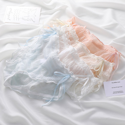 日系蕾絲內褲女夏季薄款透氣少女風性感全棉抗菌襠低腰女士三角褲 日系蕾絲內褲女夏季薄款透氣少女風性感全棉抗菌襠低腰女士三角褲