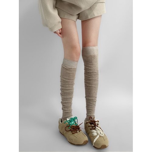 夜間教習室堆堆襪女秋長筒學院風jk小腿襪子女秋春竪紋灰色過膝襪 夜間教習室堆堆襪女秋長筒學院風jk小腿襪子女秋春竪紋灰色過膝襪