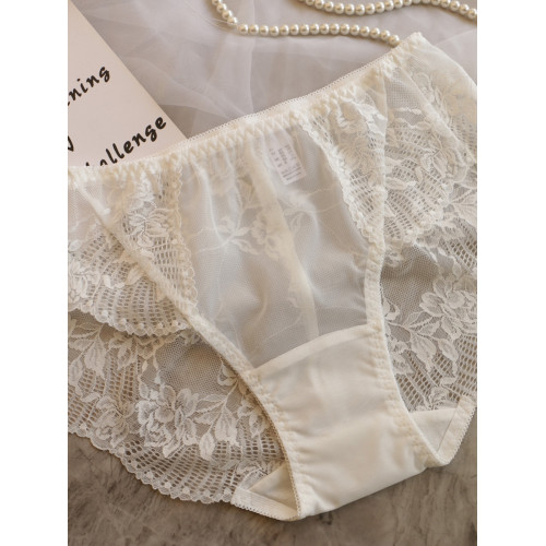 夏薄款網紗蕾絲透明女士內褲性感無痕透氣新款棉襠大碼胖mm三角褲 夏薄款網紗蕾絲透明女士內褲性感無痕透氣新款棉襠大碼胖mm三角褲