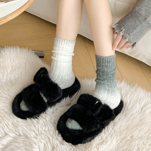 韓版漸變色羊毛襪子女中筒襪秋冬加厚保暖長筒襪冬天彩色外穿網紅 韓版漸變色羊毛襪子女中筒襪秋冬加厚保暖長筒襪冬天彩色外穿網紅