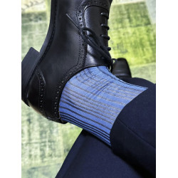 2雙裝男士絲襪撞色條紋男士透薄性感復古中筒錦綸絲襪商務紳士