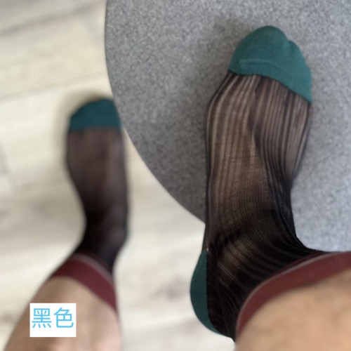 2雙裝男士絲襪撞色條紋男士透薄性感復古中筒錦綸絲襪商務紳士 2雙裝男士絲襪撞色條紋男士透薄性感復古中筒錦綸絲襪商務紳士