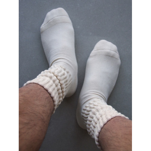 Weekan米白黑色蓬松粗針春夏中筒堆堆長襪cityboy毛巾底男女純棉 Weekan米白黑色蓬松粗針春夏中筒堆堆長襪cityboy毛巾底男女純棉