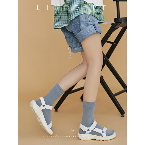 堆堆襪襪純色女士中筒襪春季襪子女黑色百搭夏季薄款長襪日系棉襪 堆堆襪襪純色女士中筒襪春季襪子女黑色百搭夏季薄款長襪日系棉襪