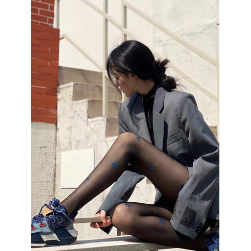 BON 少女藍蝴蝶絲襪偏偏起舞防勾絲菠蘿襪任意剪印花超薄連褲襪 BON 少女藍蝴蝶絲襪偏偏起舞防勾絲菠蘿襪任意剪印花超薄連褲襪