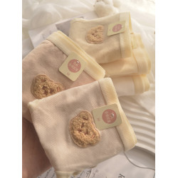 A類棉5條磨毛可愛小熊內褲女純棉少女學生中腰5A抗菌全棉襠三角褲