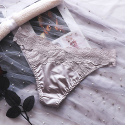 內褲女蕾絲冰絲低腰薄款半包臀少女歐美奢華無痕女士透氣三角短褲