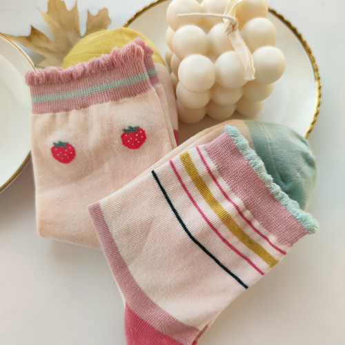 可愛日系襪子女中筒襪ins潮春夏長襪花邊泡泡口韓國卡通學生軟妹 可愛日系襪子女中筒襪ins潮春夏長襪花邊泡泡口韓國卡通學生軟妹