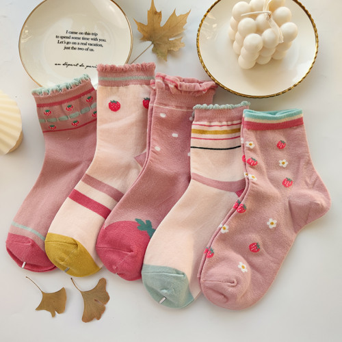 可愛日系襪子女中筒襪ins潮春夏長襪花邊泡泡口韓國卡通學生軟妹 可愛日系襪子女中筒襪ins潮春夏長襪花邊泡泡口韓國卡通學生軟妹