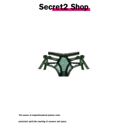 Secret2 Shop 綠色森系少女性感辣妹俏皮綁帶蝴蝶結蕾絲純欲穿搭