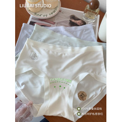 100%桑蠶絲襠部莫代爾內褲女士中腰無痕7A抑菌夏季薄款女生三角褲