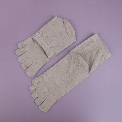 純亞麻純色五指襪男女分趾襪防臭吸汗透氣亞麻襪子哈爾濱抗菌 純亞麻純色五指襪男女分趾襪防臭吸汗透氣亞麻襪子哈爾濱抗菌