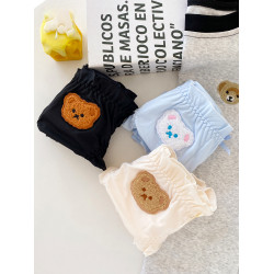 六衹兔子日系可愛小熊牛奶絲內褲女純棉襠輕薄透氣中腰短褲三角褲