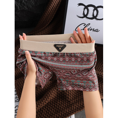 純棉女士內褲民族風防走光褲瑜珈運動褲頭復古中腰舒適透氣安全褲 純棉女士內褲民族風防走光褲瑜珈運動褲頭復古中腰舒適透氣安全褲