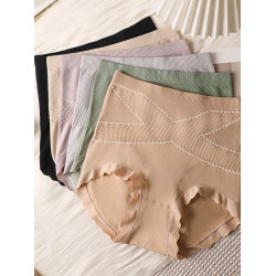 大碼高腰收腹內褲女200斤胖mm女塑腰提臀收腹收小肚子無痕防卷邊