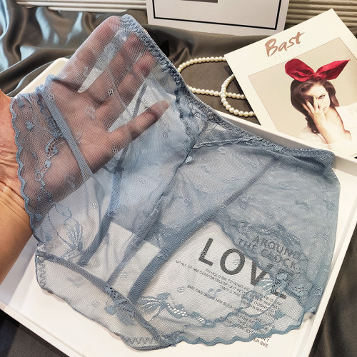 3條 新款性感蕾絲內褲女無痕夏季超薄款透明網紗誘惑透氣中腰短褲 3條 新款性感蕾絲內褲女無痕夏季超薄款透明網紗誘惑透氣中腰短褲