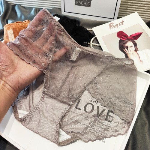 3條 新款性感蕾絲內褲女無痕夏季超薄款透明網紗誘惑透氣中腰短褲 3條 新款性感蕾絲內褲女無痕夏季超薄款透明網紗誘惑透氣中腰短褲