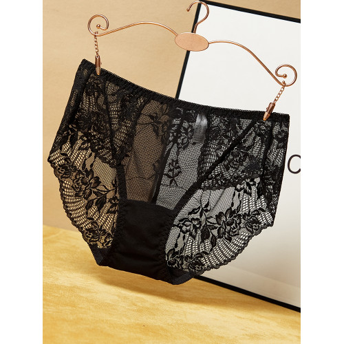 大碼蕾絲內褲女胖mm200斤薄款性感網紗透明抗菌棉襠2025新款短褲 大碼蕾絲內褲女胖mm200斤薄款性感網紗透明抗菌棉襠2025新款短褲