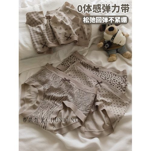 絲絨太妃糖純棉襠|六免一柔軟無痕透氣親膚2025新款中腰少女內褲