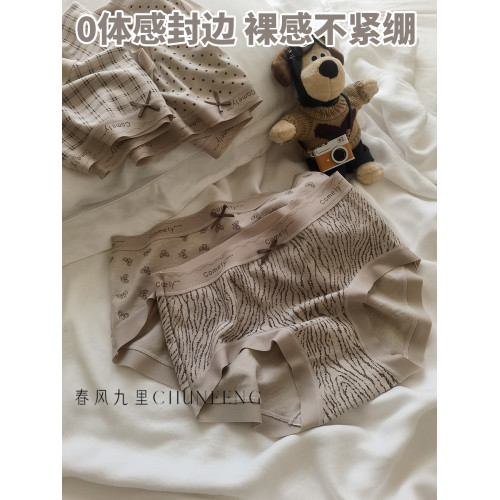 絲絨太妃糖純棉襠|六免一柔軟無痕透氣親膚2025新款中腰少女內褲