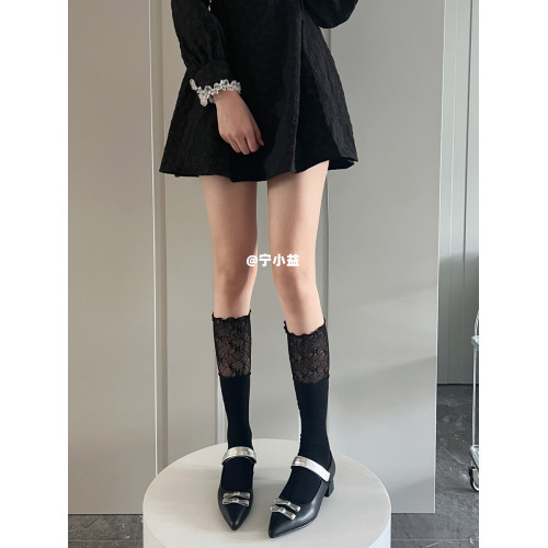 甯小益蕾絲大花邊襪子女春季少女中筒襪日系jk堆堆襪蕾絲花邊棉襪 甯小益蕾絲大花邊襪子女春季少女中筒襪日系jk堆堆襪蕾絲花邊棉襪