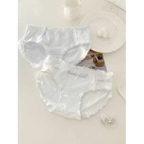 森日和葉純欲清新藍色2025新款內褲女生蕾絲網紗甜美女士三角褲 森日和葉純欲清新藍色2025新款內褲女生蕾絲網紗甜美女士三角褲