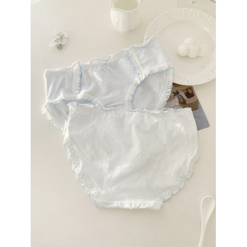 森日和葉純欲清新藍色2025新款內褲女生蕾絲網紗甜美女士三角褲 森日和葉純欲清新藍色2025新款內褲女生蕾絲網紗甜美女士三角褲