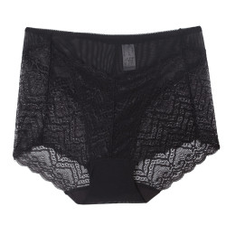 3條裝高腰內褲女蕾絲性感網紗薄透提臀收腹大碼棉襠無痕三角春夏