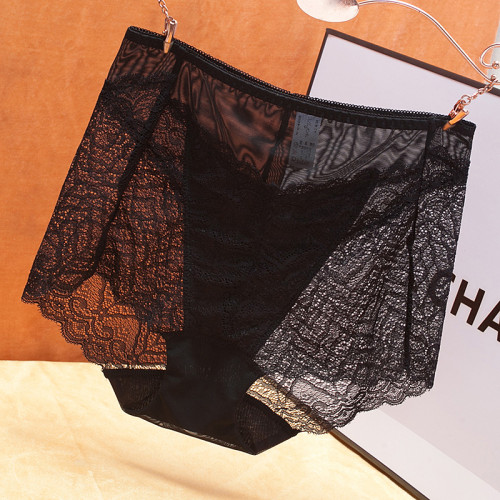 3條裝高腰內褲女蕾絲性感網紗薄透提臀收腹大碼棉襠無痕三角春夏 3條裝高腰內褲女蕾絲性感網紗薄透提臀收腹大碼棉襠無痕三角春夏