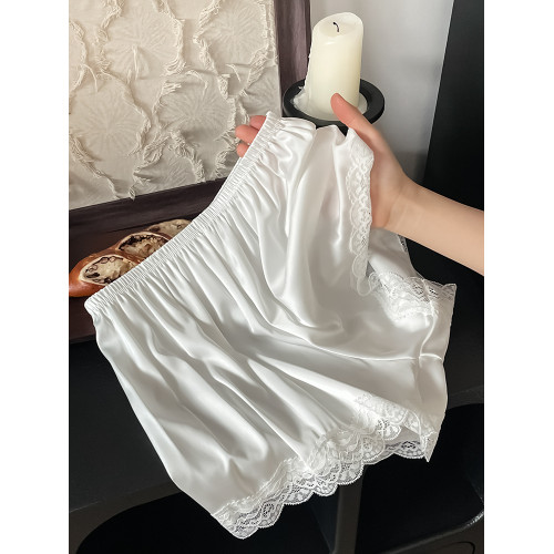 冰絲安全褲女士2025新款夏季防走光薄款家居寬松蕾絲打底短褲睡褲 冰絲安全褲女士2025新款夏季防走光薄款家居寬松蕾絲打底短褲睡褲