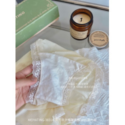 速乾華夫格聚乳酸5A抗菌內褲～冰絲裸感舒適透氣中腰少女三角褲夏