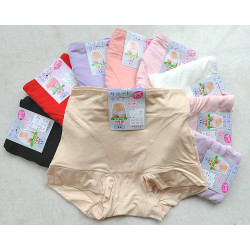 日本大碼女士高腰平角莫代爾棉夏季無痕收腹內褲舒適柔軟媽媽