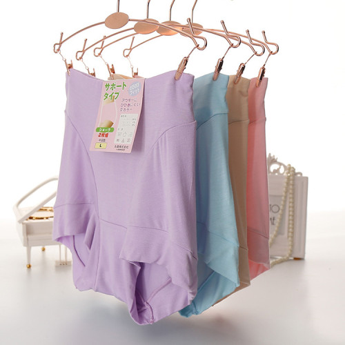 日本大碼女士高腰平角莫代爾棉夏季無痕收腹內褲舒適柔軟媽媽 日本大碼女士高腰平角莫代爾棉夏季無痕收腹內褲舒適柔軟媽媽