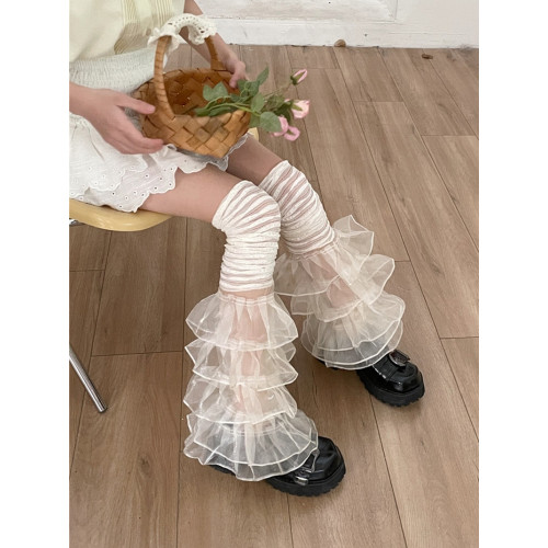 多巴胺襪套小衆辣妹少女甜美純欲風日系y2k原宿蕾絲拼接花邊腿襪 多巴胺襪套小衆辣妹少女甜美純欲風日系y2k原宿蕾絲拼接花邊腿襪