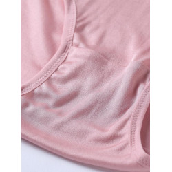 高腰純色真絲內褲女桑蠶絲42針小平腳雙面針織包臀簡約三角短褲頭