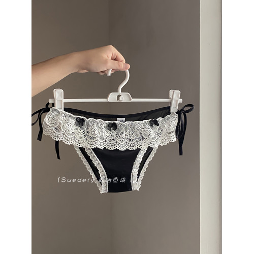 純愛至上~純欲網紗女友蕾絲內褲【可解綁帶】低腰三角褲純棉襠 純愛至上~純欲網紗女友蕾絲內褲【可解綁帶】低腰三角褲純棉襠