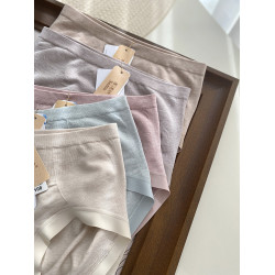 彩紗無染色蘭精莫代爾無縫內褲女士中腰包臀無痕短褲5A抗菌襠1108