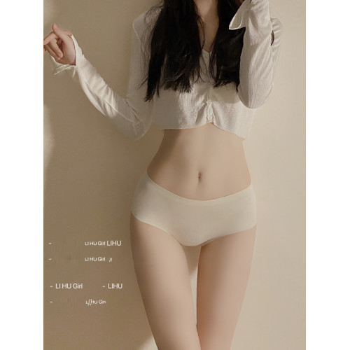 2025新款冰絲奶皮內褲女桑蠶絲襠7A抑菌中腰透氣女士無痕三角褲 2025新款冰絲奶皮內褲女桑蠶絲襠7A抑菌中腰透氣女士無痕三角褲