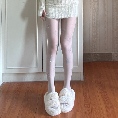 吾等是貓 星星燙鑽白絲襪純欲任意剪連褲襪黑絲襪 吾等是貓 星星燙鑽白絲襪純欲任意剪連褲襪黑絲襪