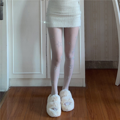 吾等是貓 星星燙鑽白絲襪純欲任意剪連褲襪黑絲襪 吾等是貓 星星燙鑽白絲襪純欲任意剪連褲襪黑絲襪