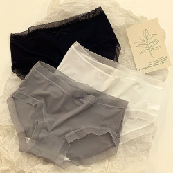 日系冰絲內褲女無痕超薄款舒適透氣中腰提臀抑菌襠速乾清涼三角褲