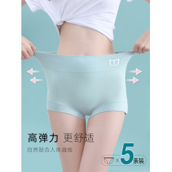 內褲女大碼石墨烯抗菌女士平角褲高腰無痕收腹四角褲舒適女士內褲