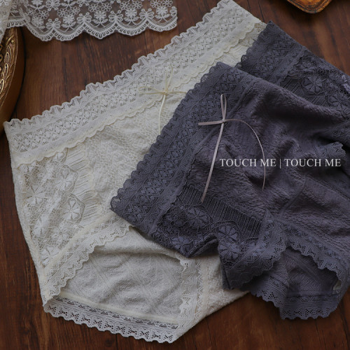 touchme法式蕾絲泡泡棉透氣內褲女性感舒適軟糯桑蠶絲抗菌襠3條裝 touchme法式蕾絲泡泡棉透氣內褲女性感舒適軟糯桑蠶絲抗菌襠3條裝