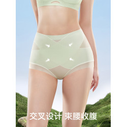 無痕收腹內褲女高腰收小肚子強力翹臀塑形産後冰絲提臀褲夏季薄款